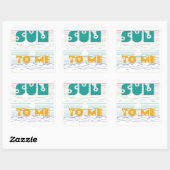 Zon voor mij vierkante sticker (Vel)