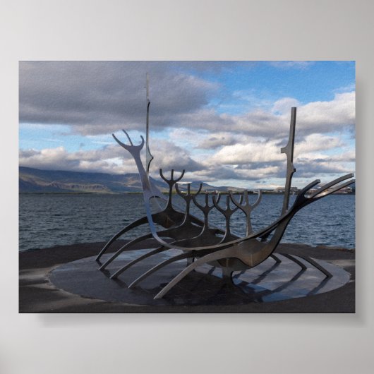 Zon Voyager-monument in Reykjavík Poster (Voorkant)