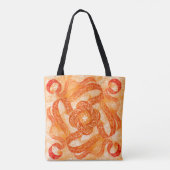 Zon-Wervelend Patroon Boho Tote Bag (Achterkant)