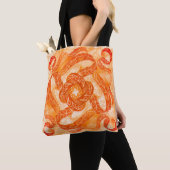Zon-Wervelend Patroon Boho Tote Bag (Dichtbij)