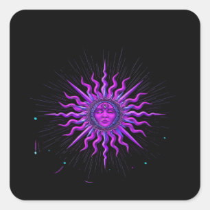 Zon - Whimsigoth Graphic Vierkante Sticker