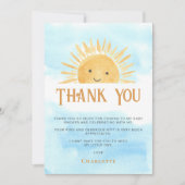 Zon Wolken Baby Shower Bedankt (Voorkant)