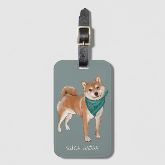 Zo'n Wow! Schattige Doge Shibe Bagagelabel (Voorkant (verticaal))