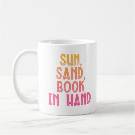 Zon Zand Boek in Hand Koffiemok