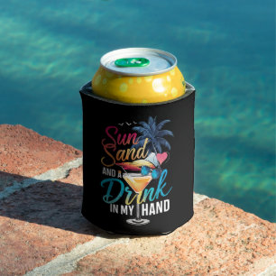 Zon Zand en een Drankje in Mijn Hand Strand Cruise Blikjeskoeler