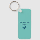 Zon, Zand en Golven Acryl Sleutelhanger (Voorkant)