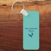 Zon, Zand en Golven Acryl Sleutelhanger (Voorkant)