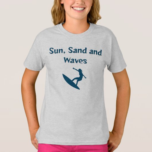 Zon, zand en golven T-shirt (Voorkant)