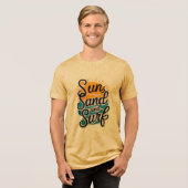 Zon Zand en Surf Tri-Blend Shirt (Voorkant volledig)