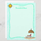 Zon, Zand & Sereniteit Ongelijnd Papieren Blad (Voorkant / Achterkant)