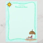 Zon, Zand & Sereniteit Ongelijnd Papieren Blad (Voorkant)