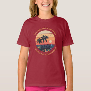 Zon, Zand, Strand, Geluk, Omhels Vreugden van de Z T-shirt