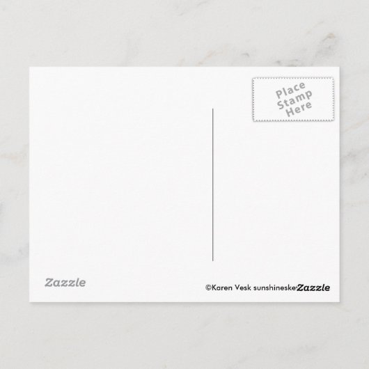 Zon, zand, strand, vakantie briefkaart (Achterkant)