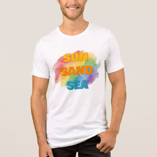 Zon Zand Zee Zomer T-Shirt Minimaal Strand Grafisc