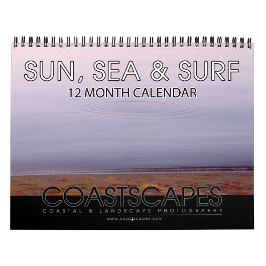Zon, Zee en Surf 12 Maandkalender Kalender (Hoes)