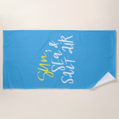 Zon, Zee en zout lucht Strandlaken (Voorkant)