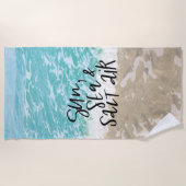 Zon, Zee en zout lucht Strandlaken (Voorkant)