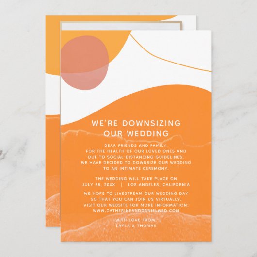 Zon Zee Strand Foto We Maken Onze Trouwdatum Klein Aankondiging (Voorkant / Achterkant)