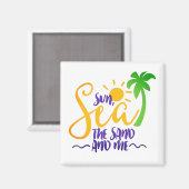 Zon, Zee, zand en ik Magneet (Voorkant / Achterkant)