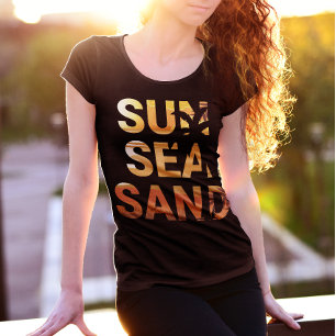 ZON ZEE ZAND ZOMERREISVAKANTIE T-SHIRT