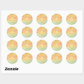 Zon zetten | Strand bruiloft | Envelopsluiting Ronde Sticker (Vel)