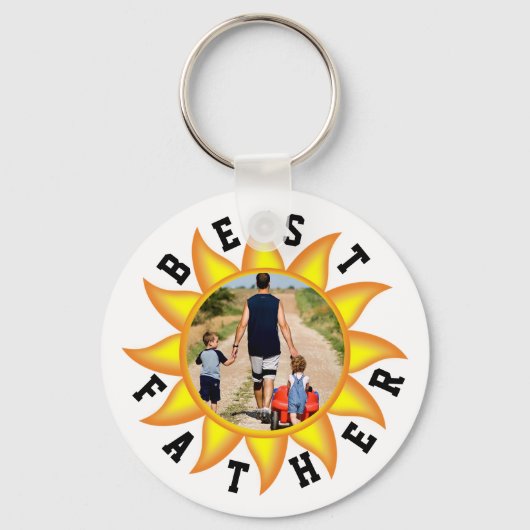 Zon Zomer BESTE vaderdag Sleutelhanger (Voorkant)