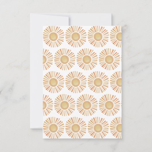 Zon Zon 1e Verjaardag Tijd Capsule Kaart (Achterkant)