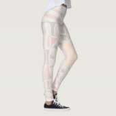 ZON ZONNE-ENERGIE Abstract Geometrisch Wit Leggings (Rechts)