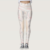 ZON ZONNE-ENERGIE Abstract Geometrisch Wit Leggings (Voorkant)