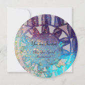 ZON ZONNE-ENERGIE CIRKEL MONOGRAM, Blauw Zwart Kaart (Achterkant)