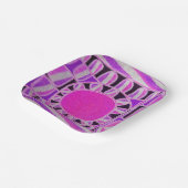 ZON ZONNE-ENERGIE Roze Paars Wit Zwart Papieren Bordje (Gebogen)