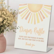 Zon Zonnige Baby Shower Luier Raffle