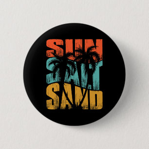 Zon Zout Zand Strand Zonsondergang Zomer Vakantie Ronde Button 5,7 Cm