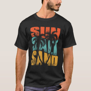 Zon Zout Zand Strand Zonsondergang Zomer Vakantie  T-shirt