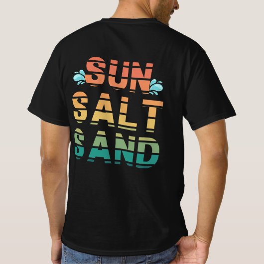 "zon zout zand" t-shirt (Achterkant)