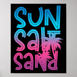 Zon Zout Zand Zomer Sfeer Tropische Vakantie Stran Poster
