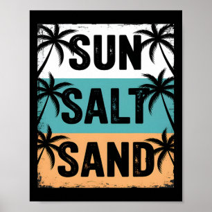 Zon Zout Zand Zomer Strand Sfeer Familie Vakantie Poster
