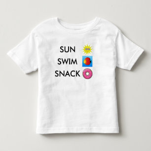 Zon Zwem Snack - Kinder T-shirt