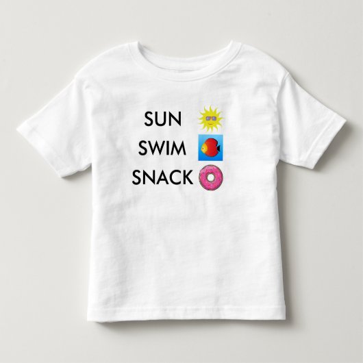 Zon Zwem Snack - Kinder T-shirt (Voorkant)