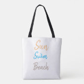 Zon zwemmen strand minimaal tote bag (Achterkant)