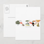 zona da mata tropical esquema didático briefkaart (Voorkant / Achterkant)