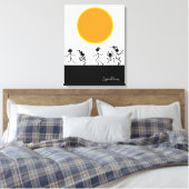 Zonaanbidders Uitgerekt Canvas Print (Insitu (Slaapkamer))