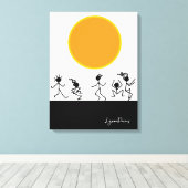 Zonaanbidders Uitgerekt Canvas Print (Insitu (Houten vloer))