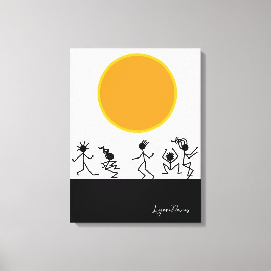 Zonaanbidders Uitgerekt Canvas Print (Voorkant)
