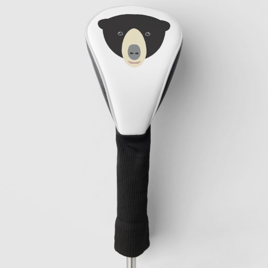Zonbeer Gezicht Golfheadcover (Voorkant)