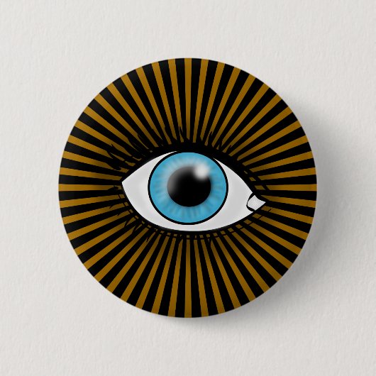 Zonblauw Oog Ronde Button 5,7 Cm (Voorkant)