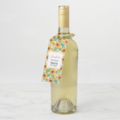 zonbloemen Geel en Groen Patroon Dag Flessenhanger (Schuin)