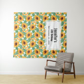 zonbloemen Geel en Groen Patroon Dag Wandkleed (In Situ (horizontaal))