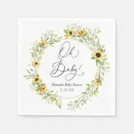 Zonbloemen Oh baby Servet