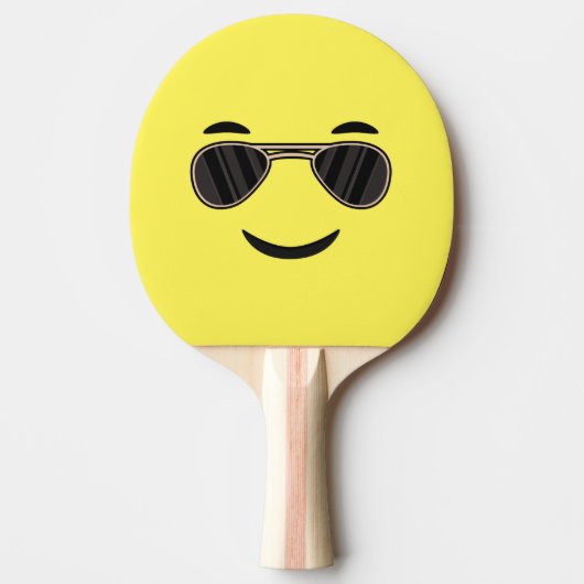 Zonbrillen Emoji Tafeltennisbatje (Voorkant)